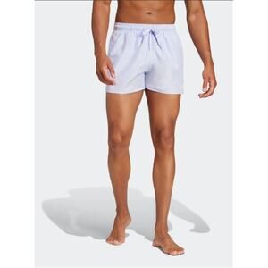 NWT Adidas Purple 3-Stripes 3-Inch Swim Shorts trunks sz XXL